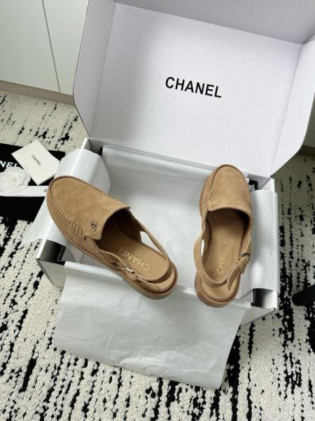 CHANEL 26P Calfskin Casual Shoes 2cm Women's