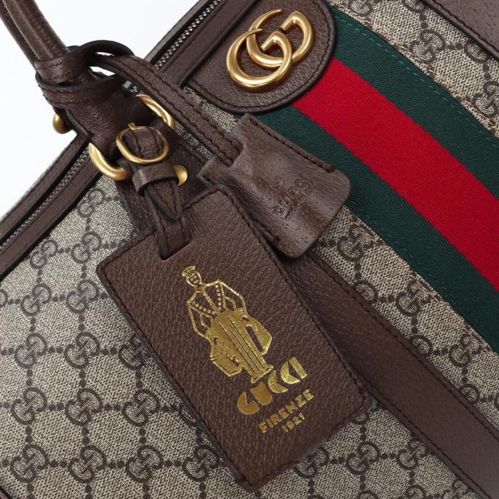 GUCCI Canvas With Leather Handbag, Shoulder Bag, Crossbody Bag, Travel Bag Large Men's Beige/Brown 724642-9C2ST-8746 size 44*28.5*24.5 cm