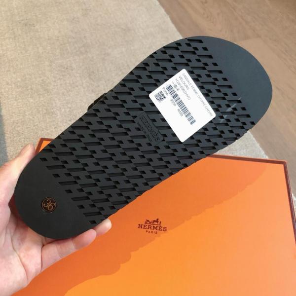 HERMES Empire Flip Flops Women's Black