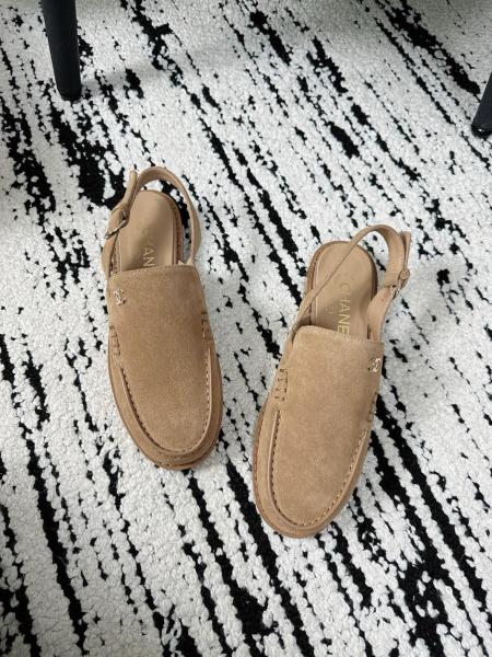 CHANEL 26P Calfskin Casual Shoes 2cm Women's