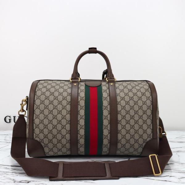 GUCCI Canvas With Leather Handbag, Shoulder Bag, Crossbody Bag, Travel Bag Large Men's Beige/Brown 724642-9C2ST-8746 size 44*28.5*24.5 cm