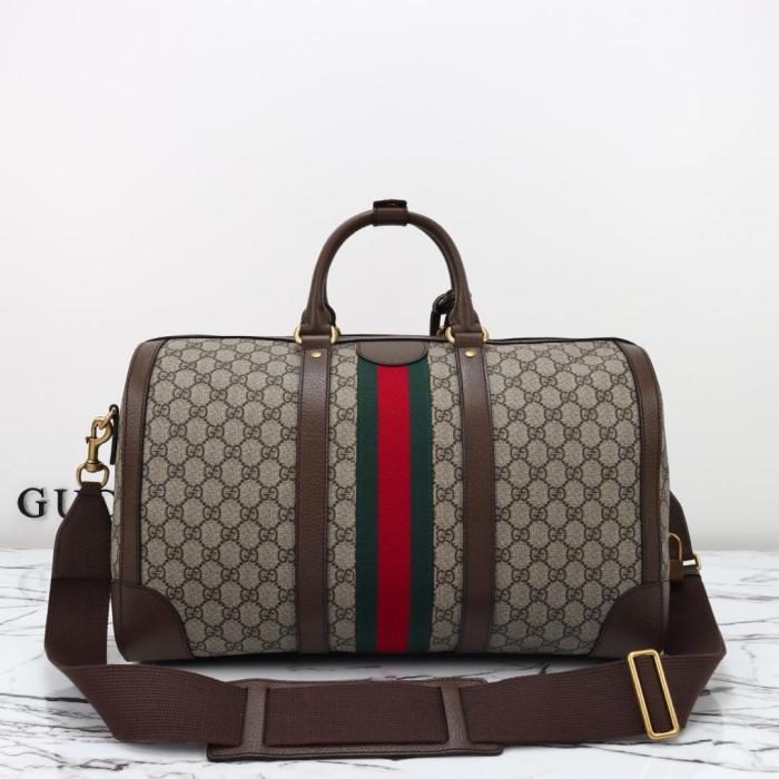 GUCCI Canvas With Leather Handbag, Shoulder Bag, Crossbody Bag, Travel Bag Large Men's Beige/Brown 724642-9C2ST-8746 size 44*28.5*24.5 cm