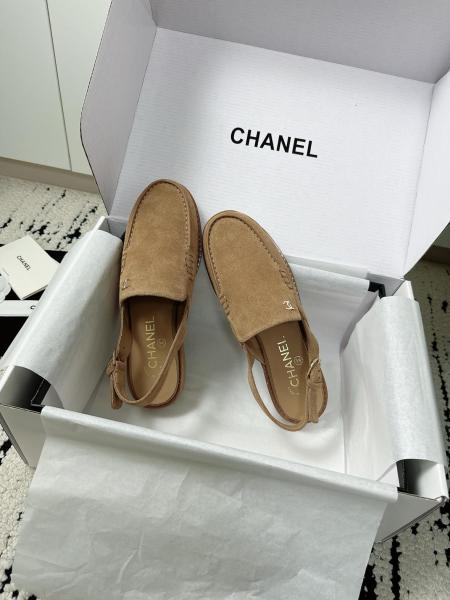 CHANEL 26P Calfskin Casual Shoes 2cm Women's