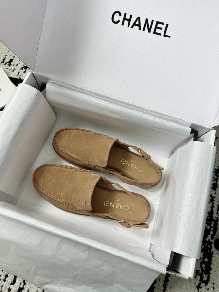 CHANEL 26P Calfskin Casual Shoes 2cm Women's