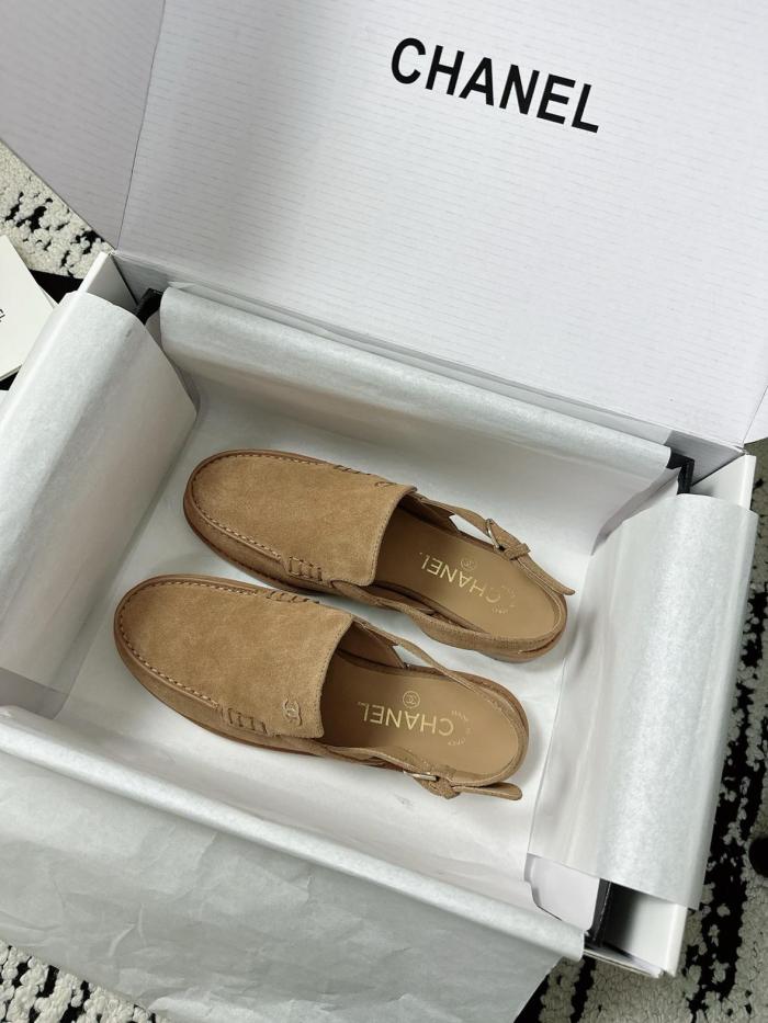 CHANEL 26P Calfskin Casual Shoes 2cm Women's