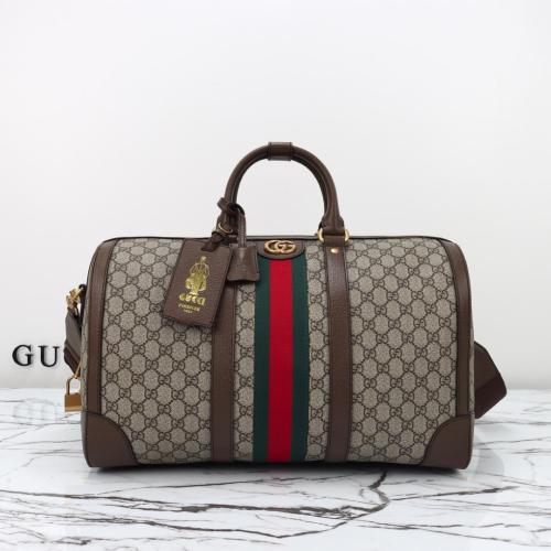 GUCCI Canvas With Leather Handbag, Shoulder Bag, Crossbody Bag, Travel Bag Large Men's Beige/Brown 724642-9C2ST-8746 size 44*28.5*24.5 cm