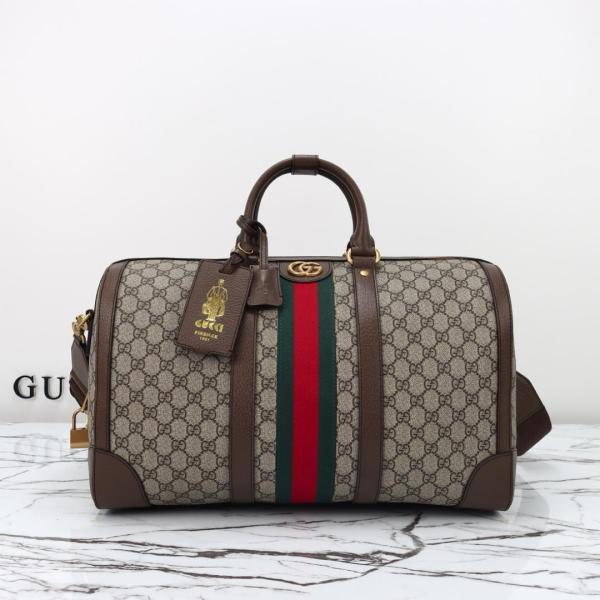 GUCCI Canvas With Leather Handbag, Shoulder Bag, Crossbody Bag, Travel Bag Large Men's Beige/Brown 724642-9C2ST-8746 size 44*28.5*24.5 cm