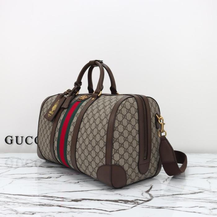 GUCCI Canvas With Leather Handbag, Shoulder Bag, Crossbody Bag, Travel Bag Large Men's Beige/Brown 724642-9C2ST-8746 size 44*28.5*24.5 cm