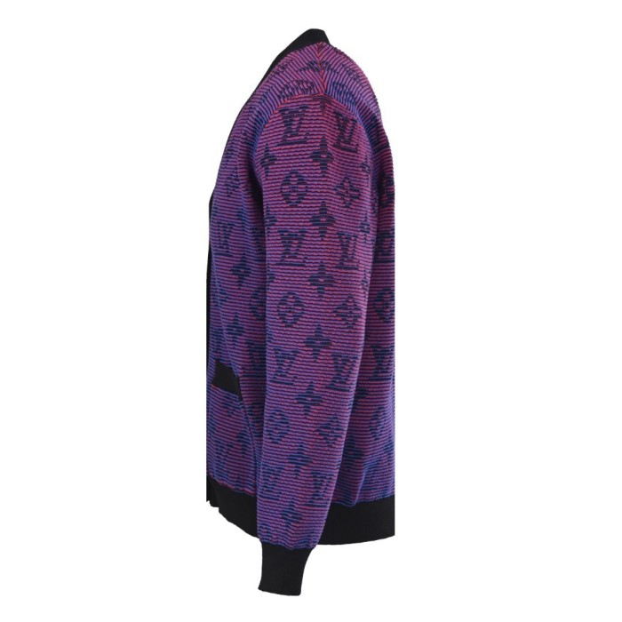 LOUIS VUITTON Optical Monogram Jacquard Cardigan
