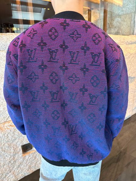 LOUIS VUITTON Optical Monogram Jacquard Cardigan