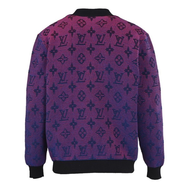 LOUIS VUITTON Optical Monogram Jacquard Cardigan