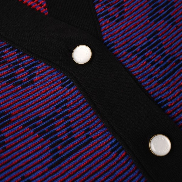 LOUIS VUITTON Optical Monogram Jacquard Cardigan