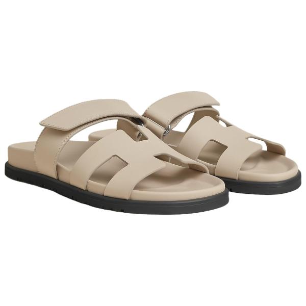 HERMES Chypre Slide Slippers 1.2cm Exotic Beige
