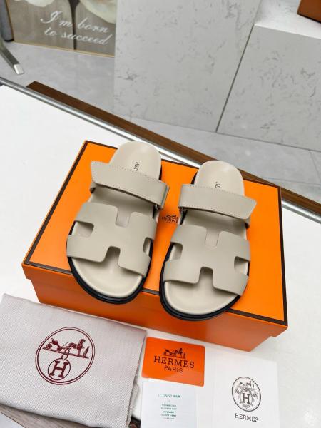 HERMES Chypre Slide Slippers 1.2cm Exotic Beige