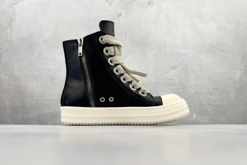 RICK OWENS Luxor Jumbo Lace Padded Sneaks Black Milk Women's