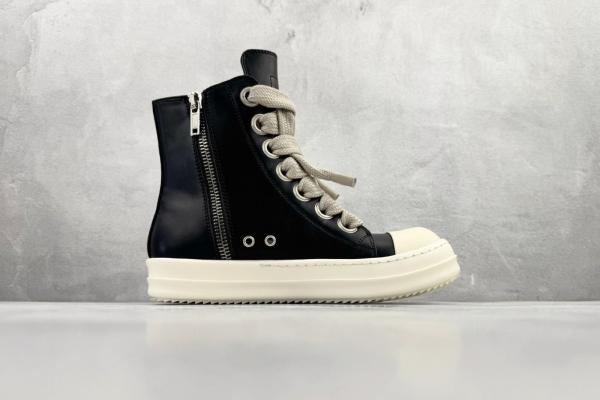 RICK OWENS Luxor Jumbo Lace Padded Sneaks Black Milk Women's