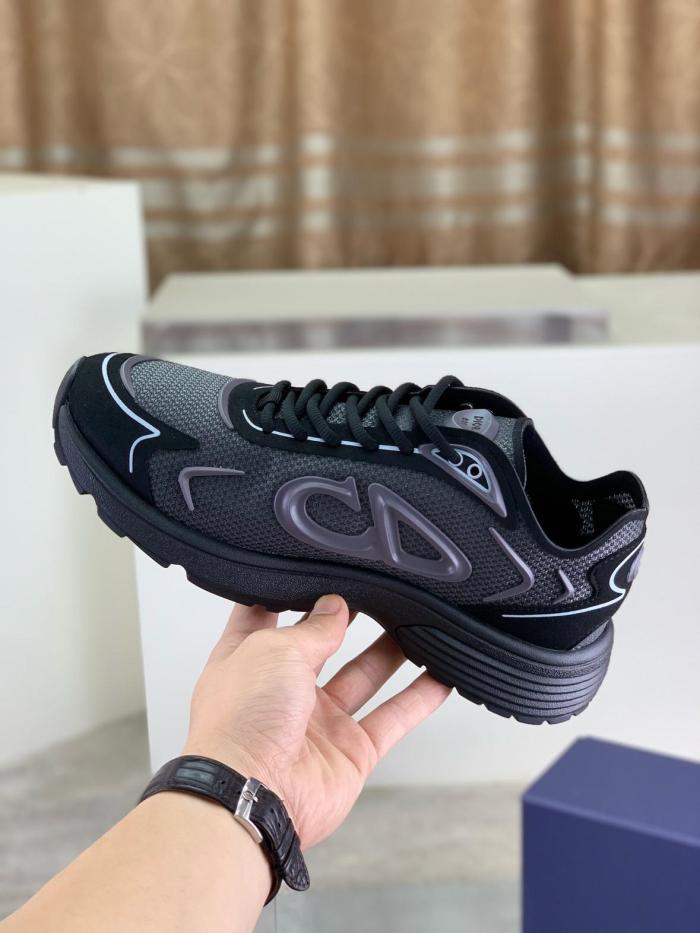 DIOR B30 Countdown Textile, Nylon Low top Casual Shoes Men's Black