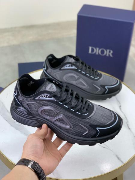 DIOR B30 Countdown Textile, Nylon Low top Casual Shoes Men's Black