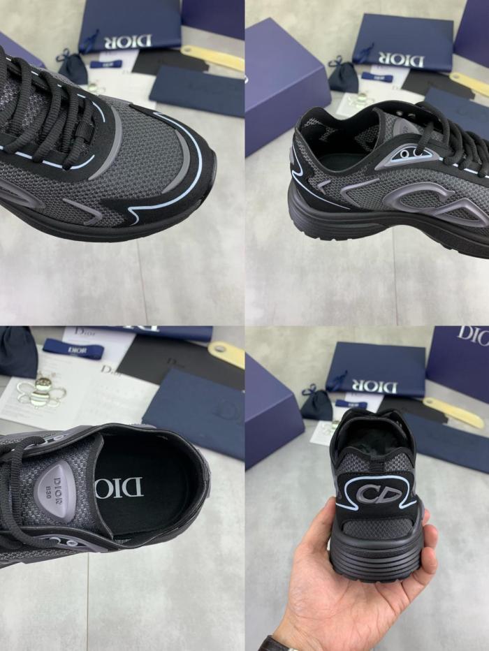 DIOR B30 Countdown Textile, Nylon Low top Casual Shoes Men's Black