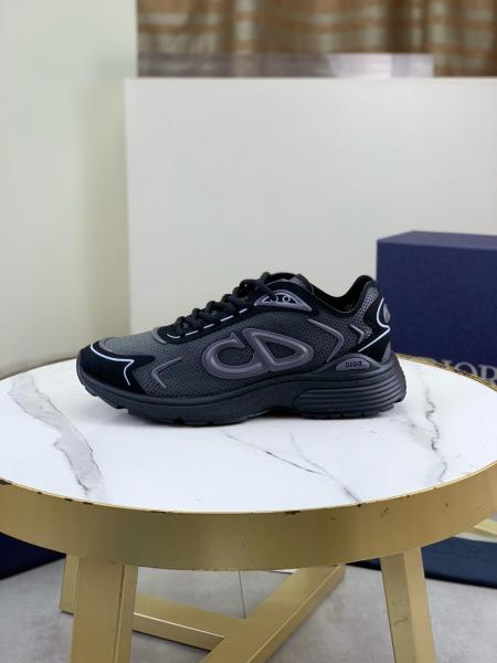 DIOR B30 Countdown Textile, Nylon Low top Casual Shoes Men's Black