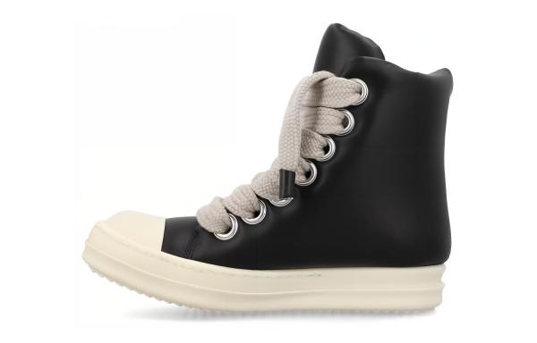 RICK OWENS Luxor Jumbo Lace Padded Sneaks Black Milk Women's