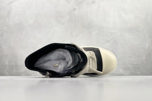 RICK OWENS Luxor Jumbo Lace Padded Sneaks Black Milk Women's