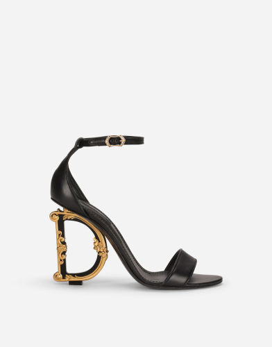 Dolce & Gabbana Nappa leather sandals with baroque DG detail