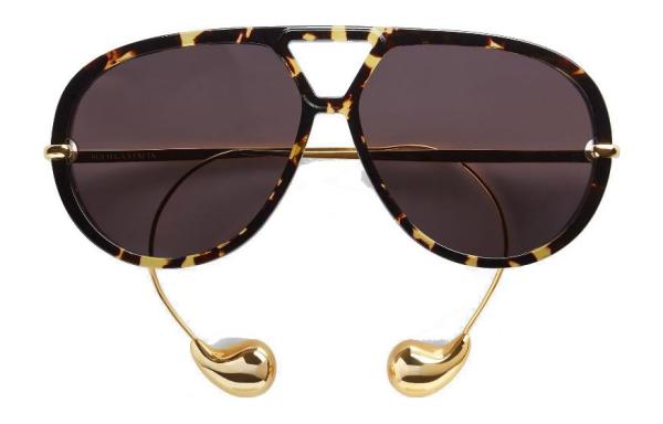 Bottega Veneta Eyewear Aviator Frame Sunglasses
