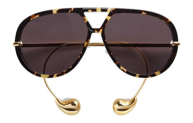 Bottega Veneta Eyewear Aviator Frame Sunglasses