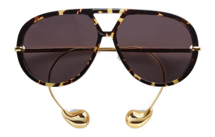 Bottega Veneta Eyewear Aviator Frame Sunglasses