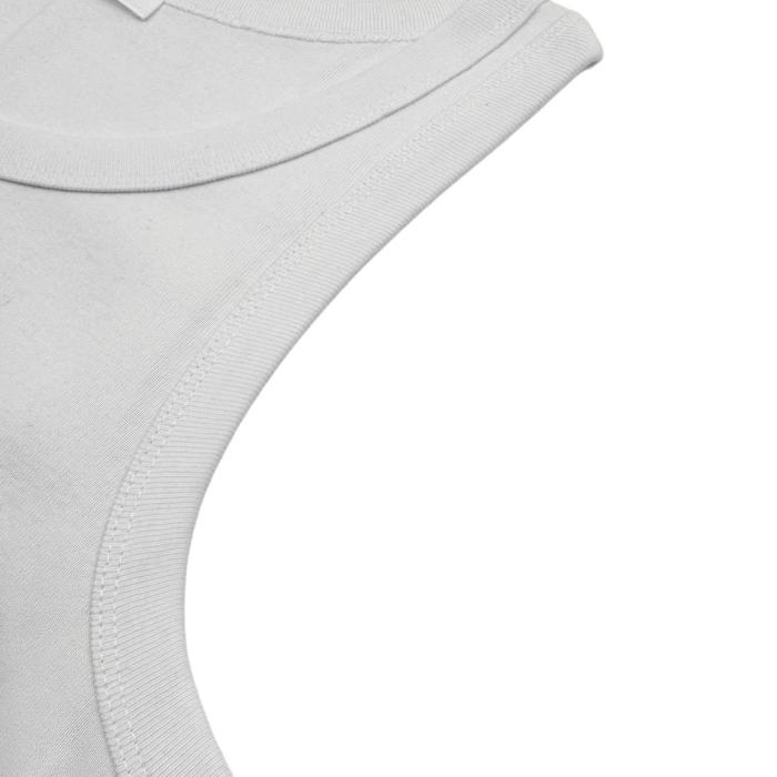 Prada triangle-logo cotton tank top