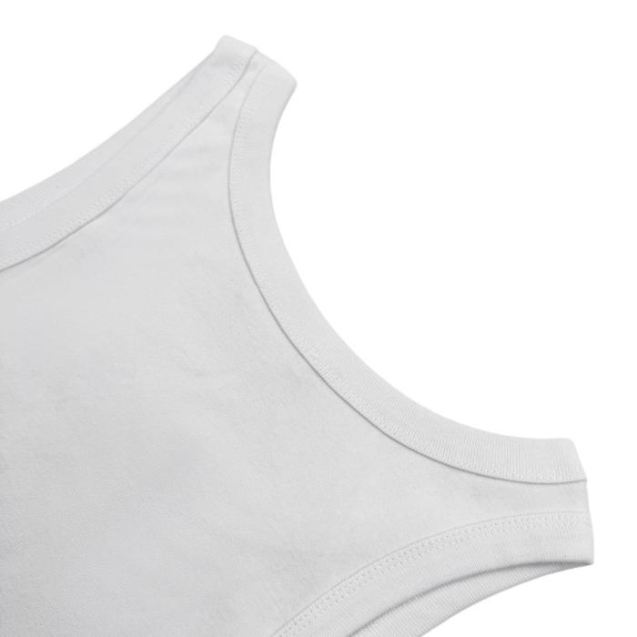 Prada triangle-logo cotton tank top