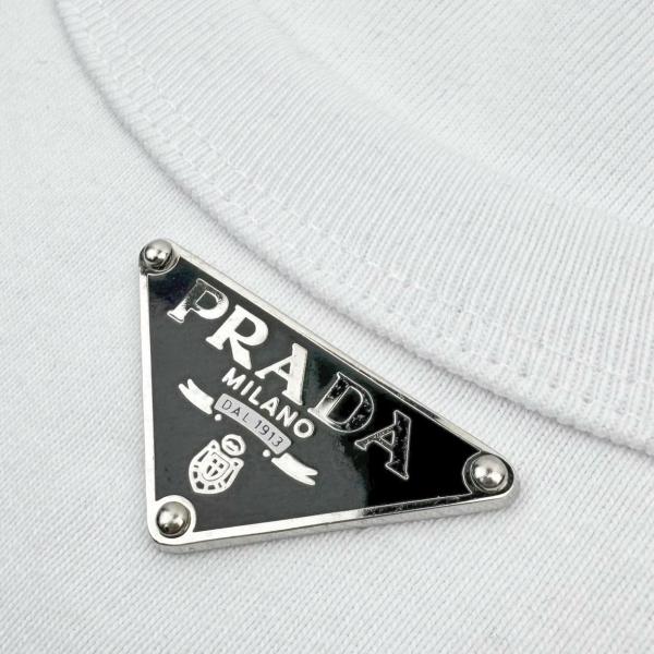 Prada triangle-logo cotton tank top