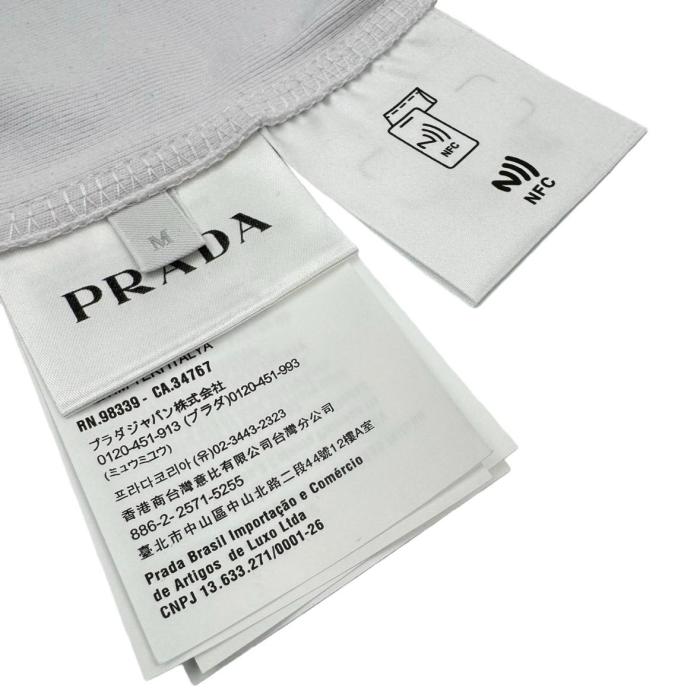 Prada triangle-logo cotton tank top