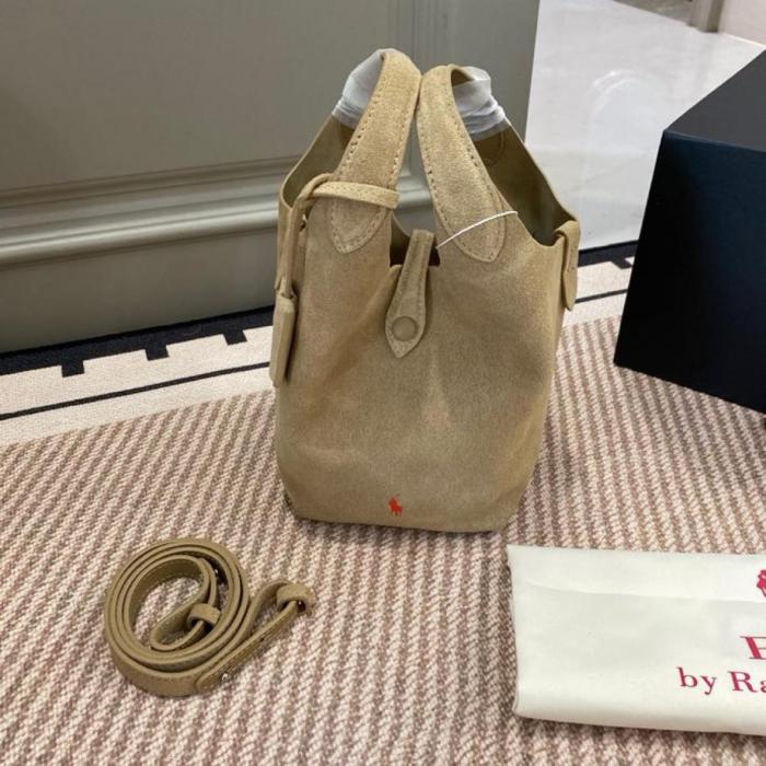Polo Ralph Lauren Polo Play Leather Handbag Small Women's Cashews Color 3616857279116 size L26.5*W14*H19.5cm