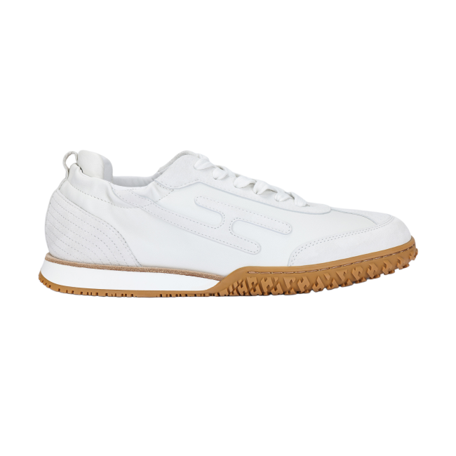 HERMES Jet Leather Low top Casual Shoes White