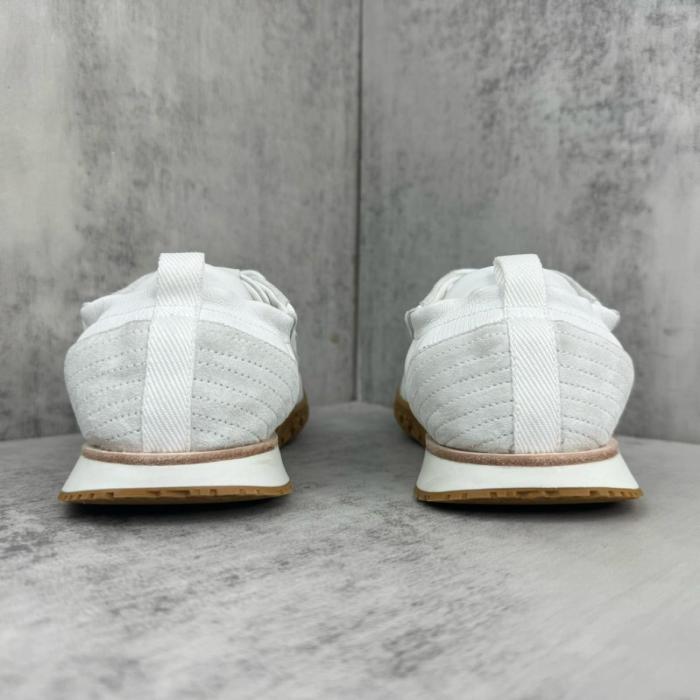 HERMES Jet Leather Low top Casual Shoes White