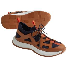 HERMES Katana Low top Casual Shoes Men's Orange Brown