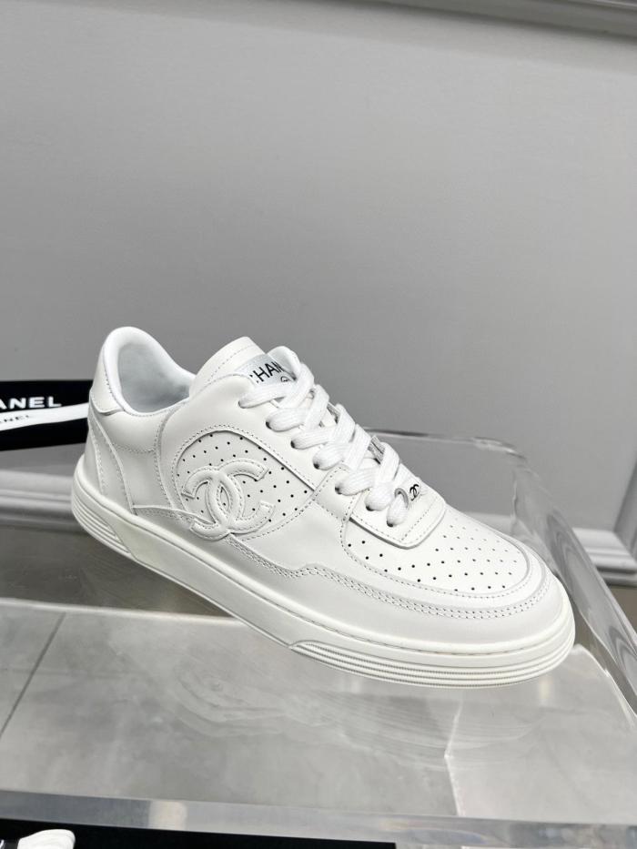 CHANEL Low top Skateboard Shoes White