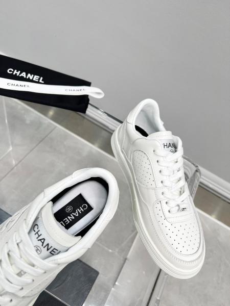 CHANEL Low top Skateboard Shoes White