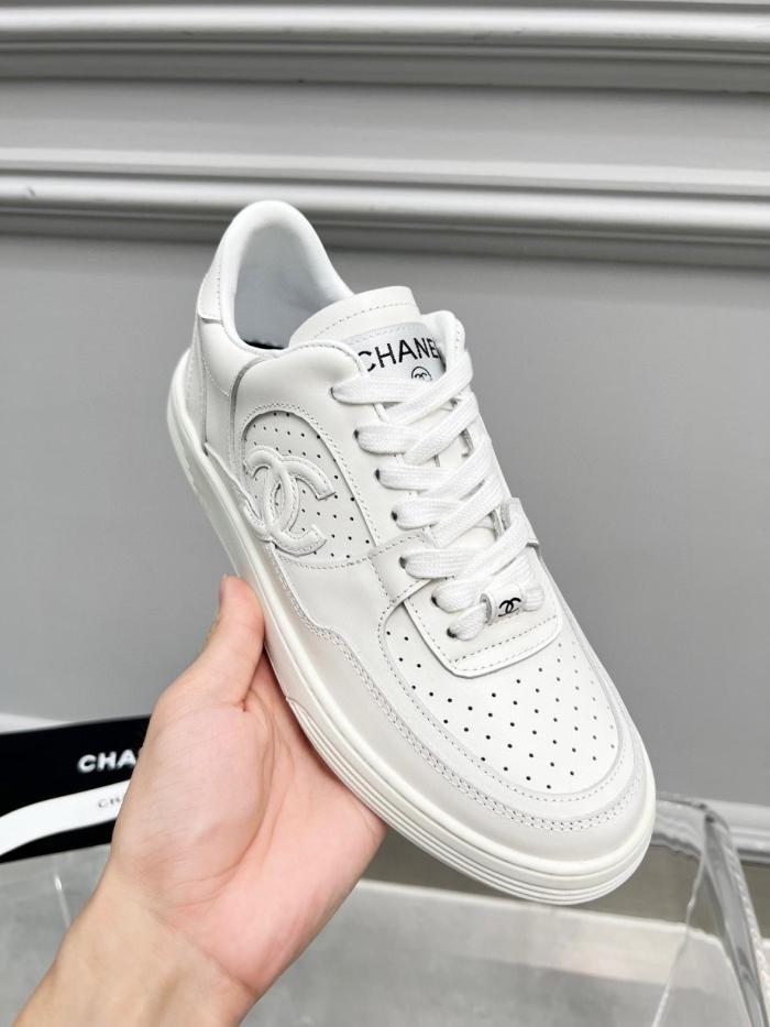 CHANEL Low top Skateboard Shoes White