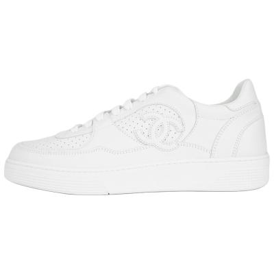 CHANEL Low top Skateboard Shoes White