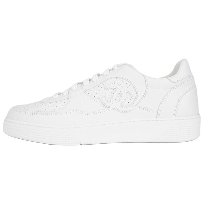 CHANEL Low top Skateboard Shoes White
