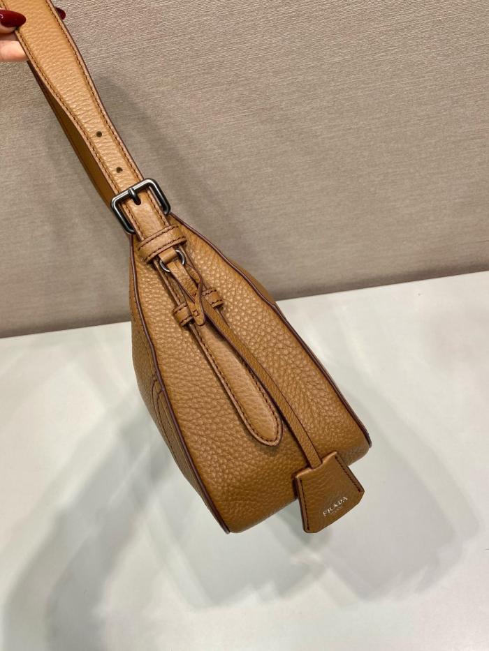 PRADA Deerskin Shoulder Bag Large Women's Caramel 1BC280_2HIK_F098L_V_OOO size L36cm W11cm H20cm