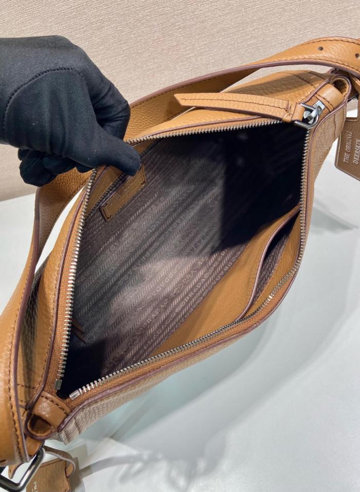 PRADA Deerskin Shoulder Bag Large Women's Caramel 1BC280_2HIK_F098L_V_OOO size L36cm W11cm H20cm