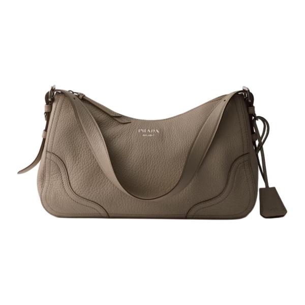 PRADA Deerskin Shoulder Bag Large Women's Clay 1BC280_2HIK_F0572_V_OOO size L36cm W11cm H20cm