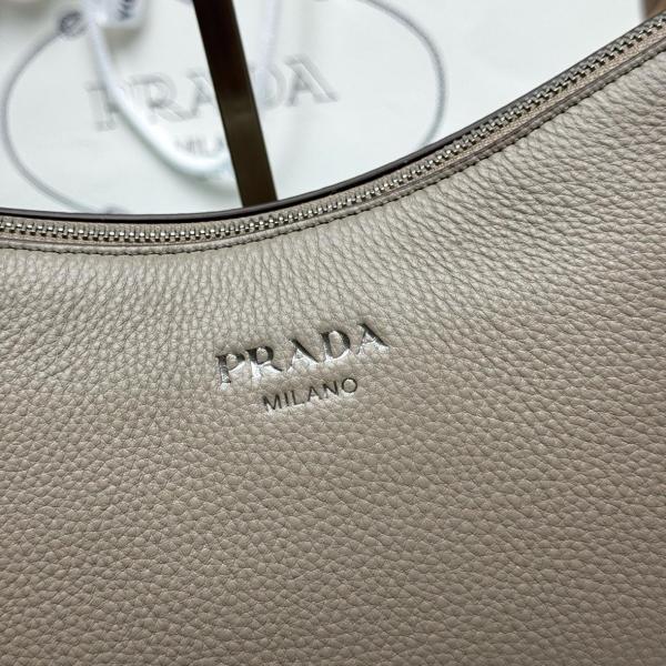 PRADA Deerskin Shoulder Bag Large Women's Clay 1BC280_2HIK_F0572_V_OOO size L36cm W11cm H20cm