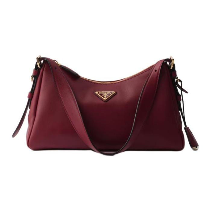 PRADA Aimee Cow Leather Handbag, Shoulder Bag Medium Women's Burgundy 1BC229_2CYS_F04XV_V_LVM size L31cm W10cm H18cm 