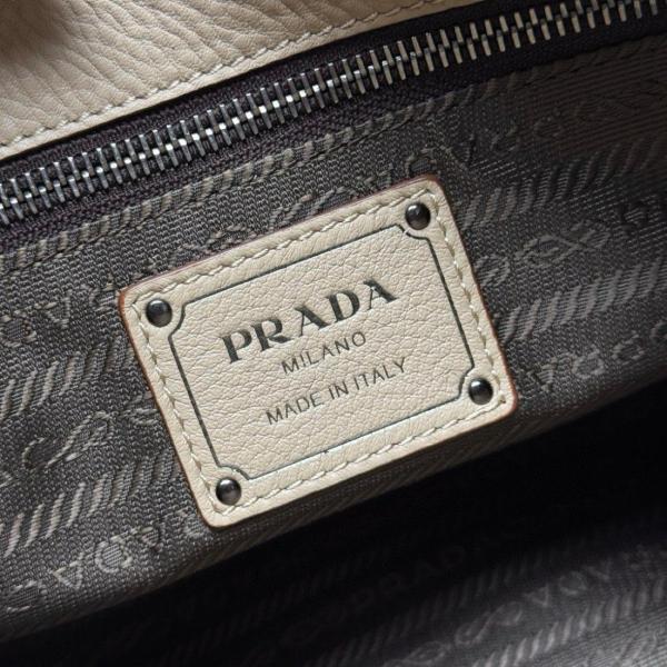 PRADA Deerskin Shoulder Bag Large Women's Sandy Beige 1BC280_2HIK_F0036 size L36cm W11cm H20cm