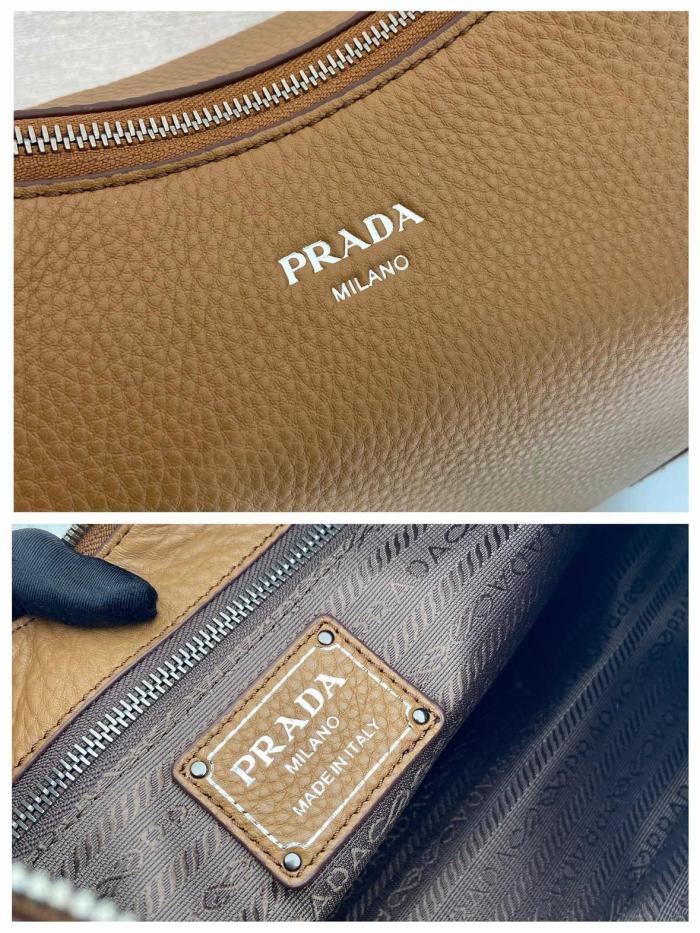 PRADA Deerskin Shoulder Bag Large Women's Caramel 1BC280_2HIK_F098L_V_OOO size L36cm W11cm H20cm